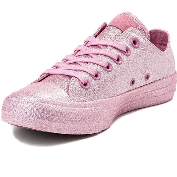 pink glitter converse infant